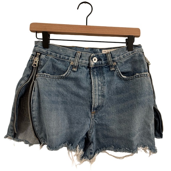 rag & bone Zippered Blue Denim Shorts - Picture 7 of 10